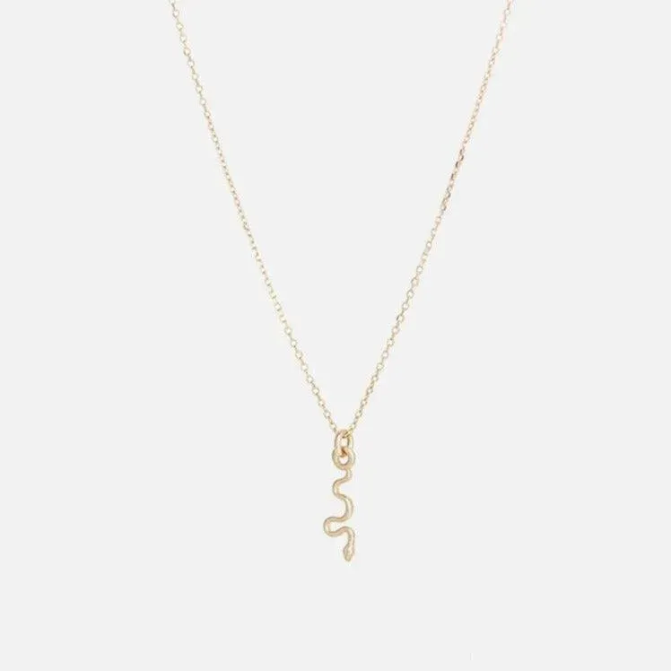 Itty Bitty Charm Necklace, Snake