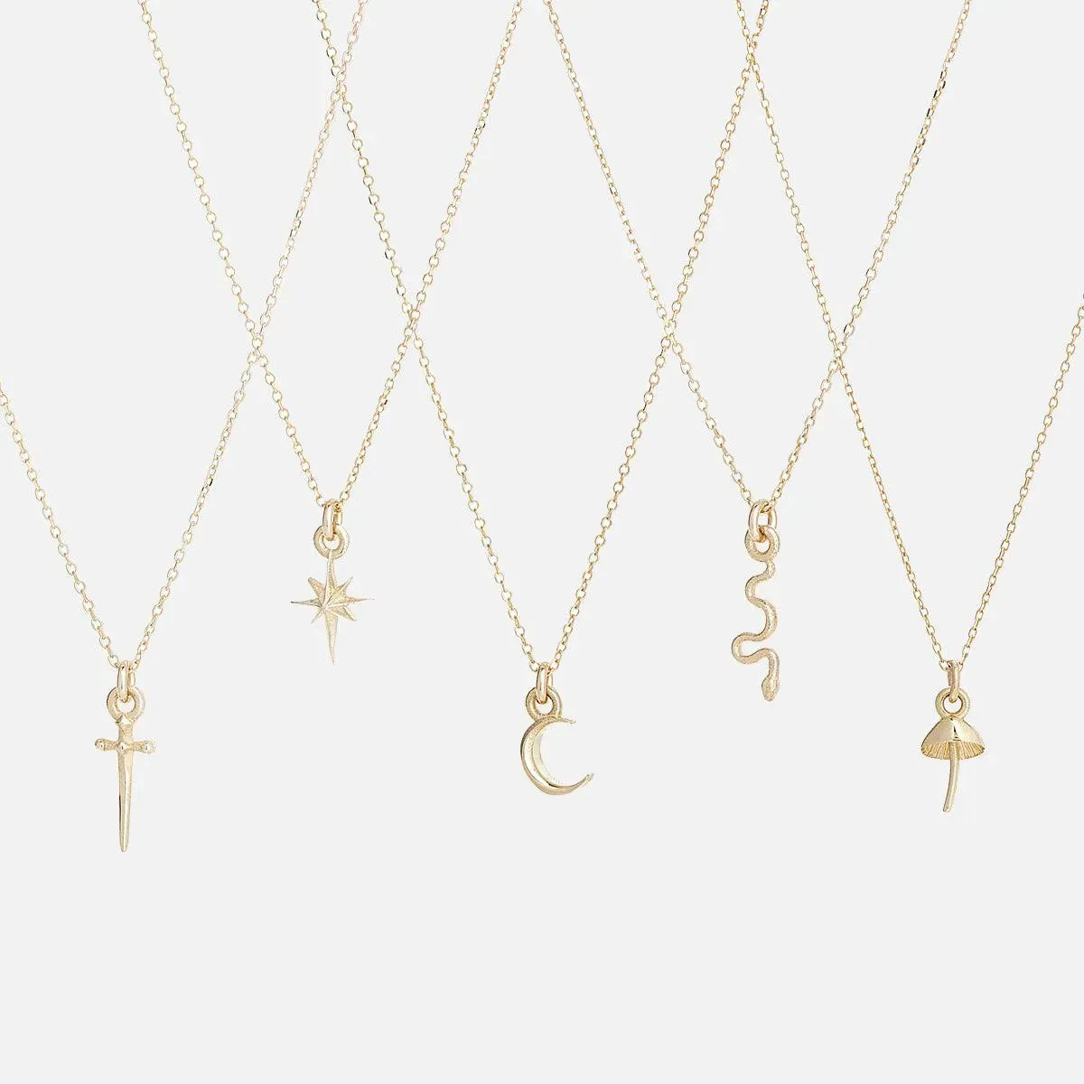 Itty Bitty Charm Necklace, Snake