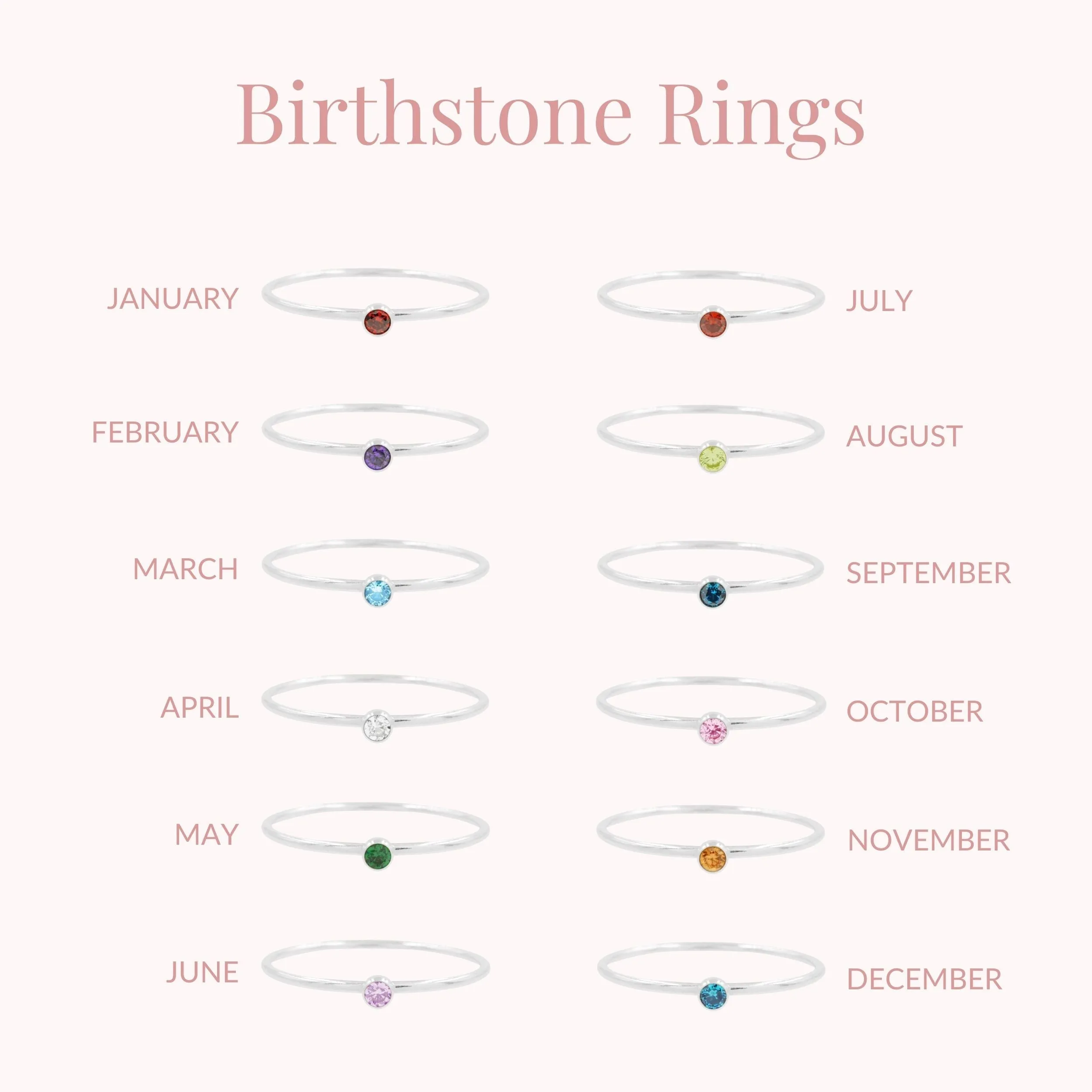 January Birthstone Ring