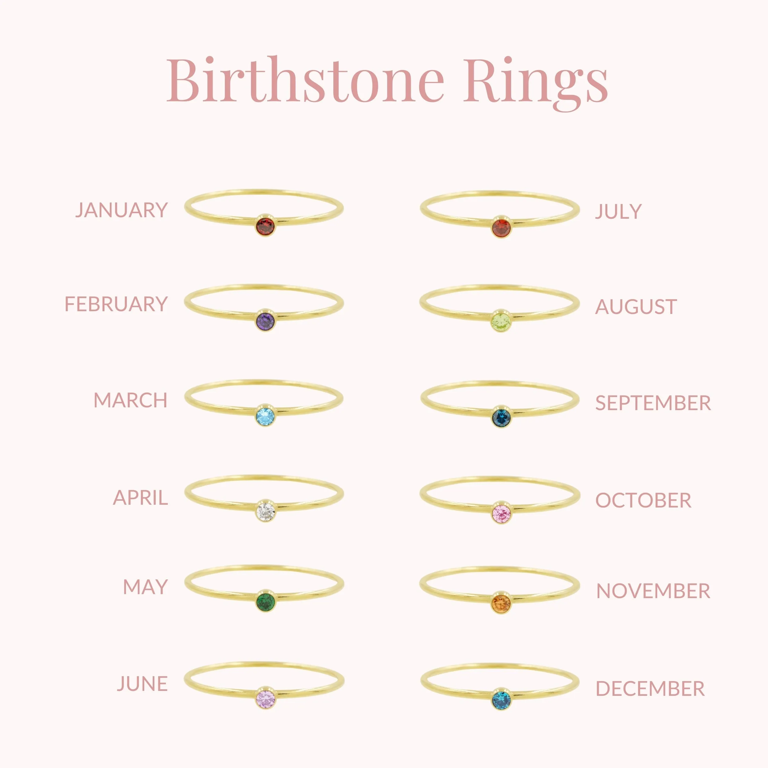 January Birthstone Ring