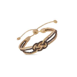 Knot n°2 Bracelet in Gold Ochre