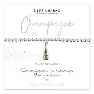 Life Charms Champagne is always the answer Bracelet