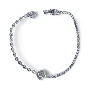 #LoveLVNA | 2.4cttw Bi Link Heart Eternity Tennis Diamond Bracelet 14kt