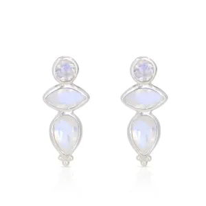 Mabel Moonstone Silver Stud