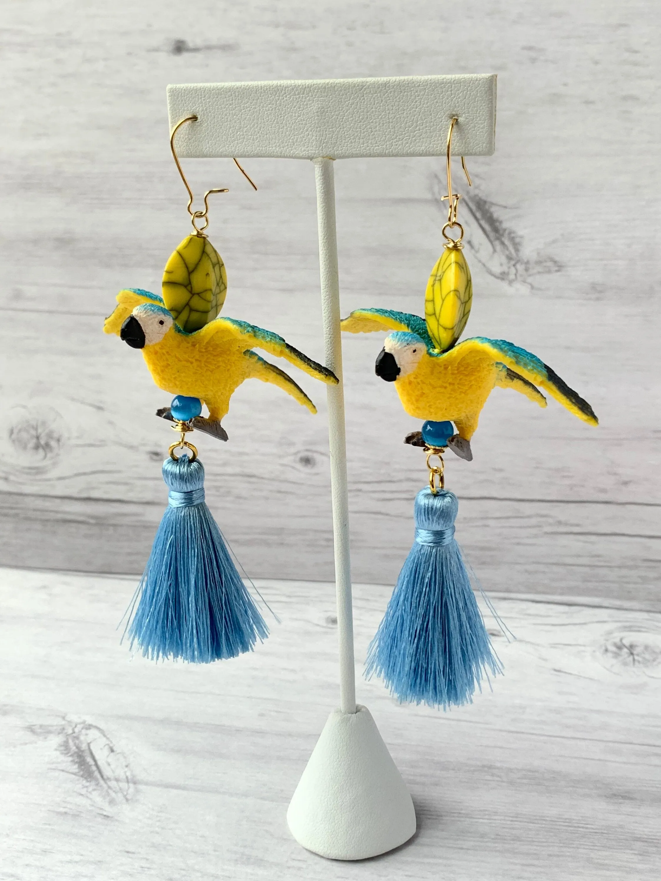 Macaw Tassel Earrings