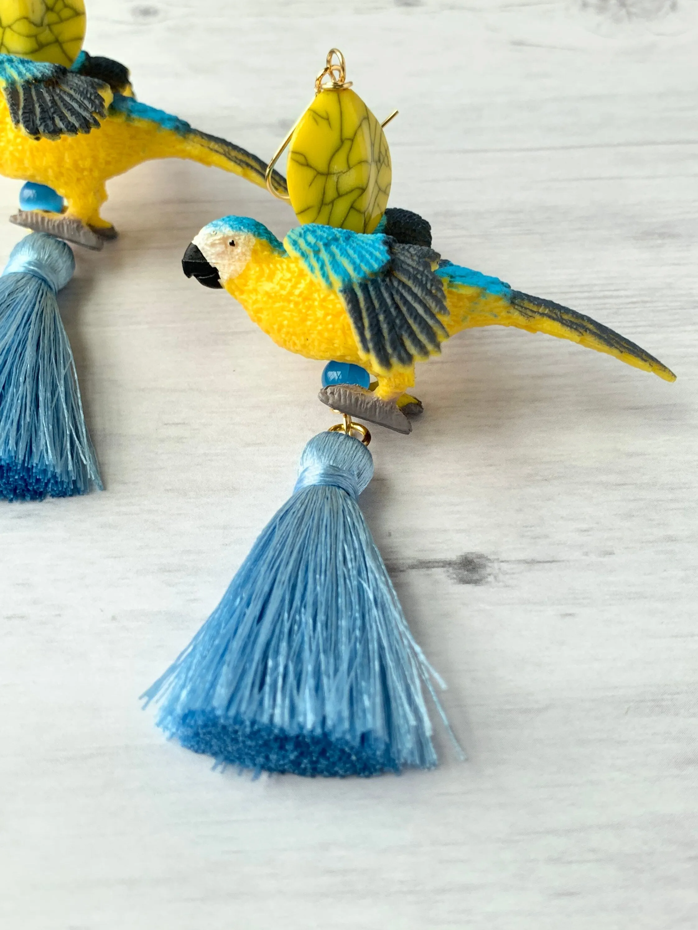 Macaw Tassel Earrings