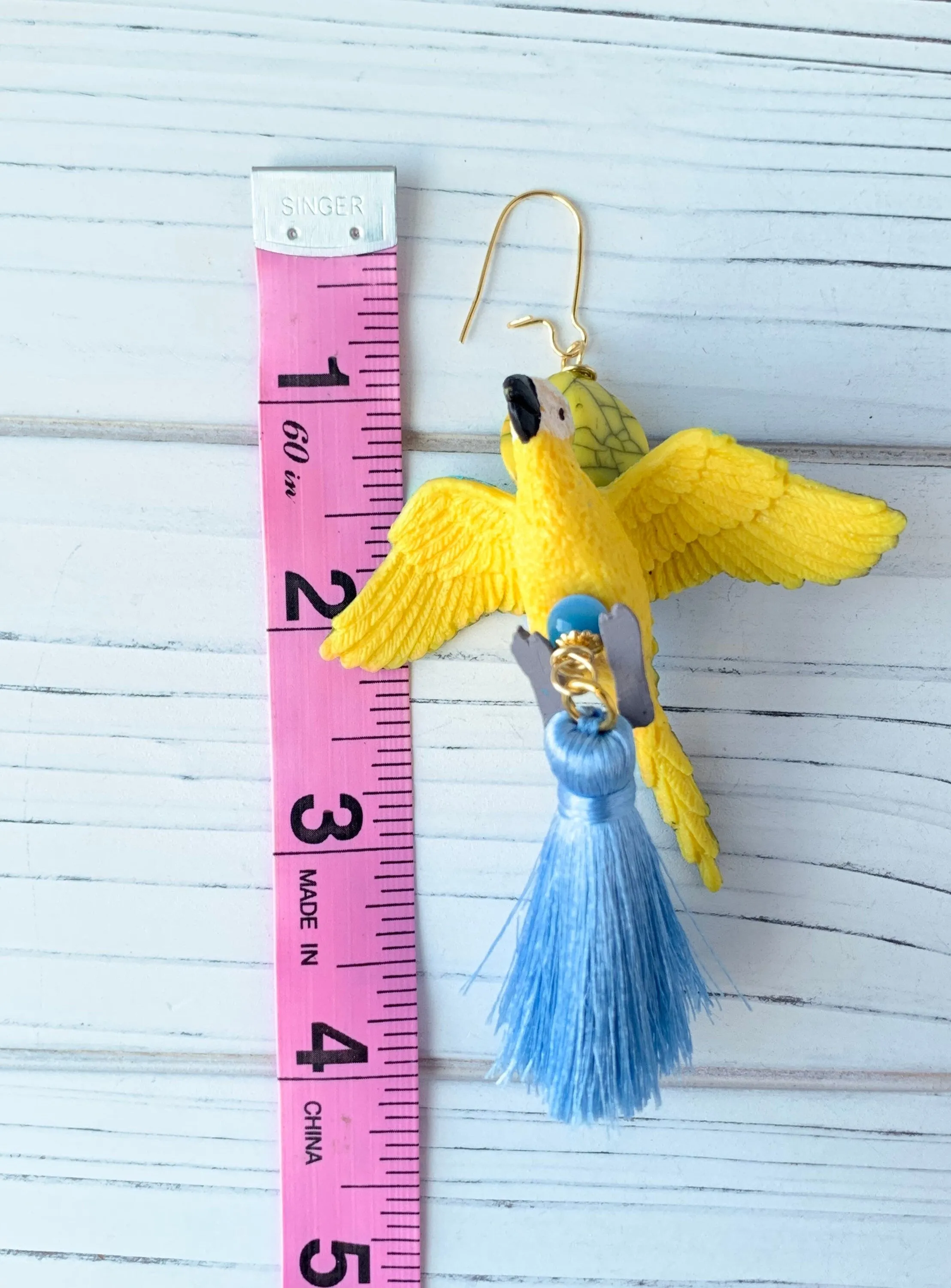 Macaw Tassel Earrings