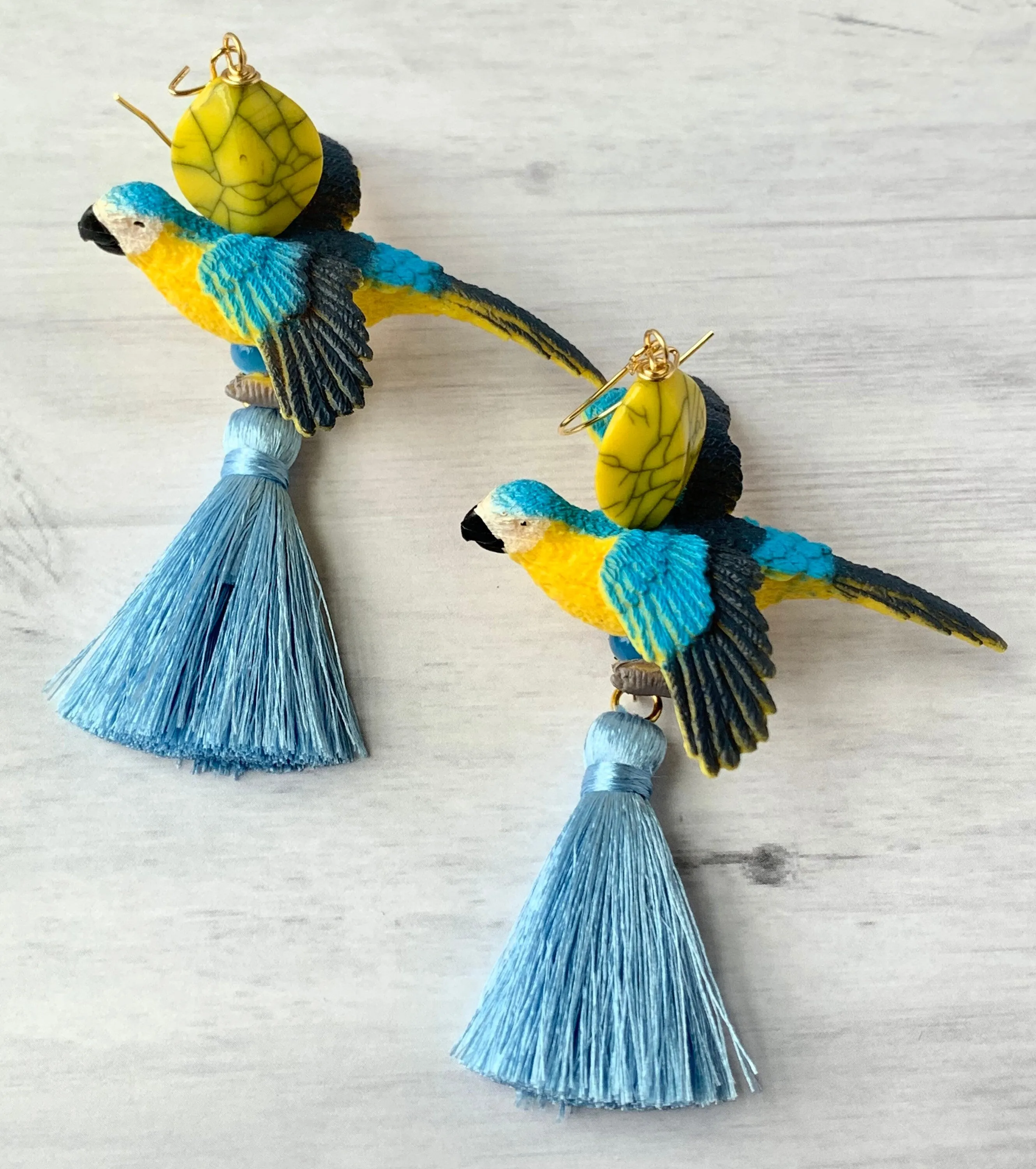 Macaw Tassel Earrings