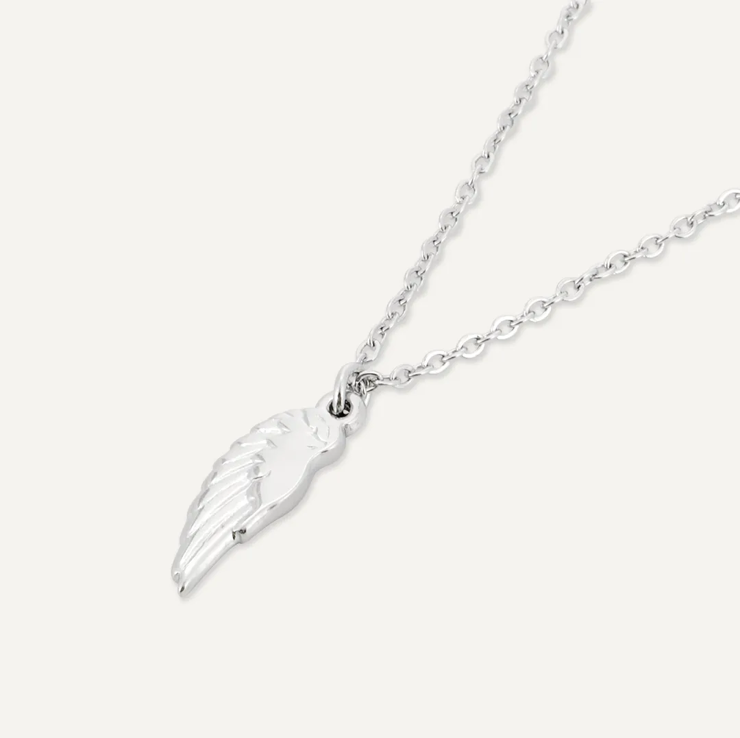 Memories: "ANGEL WINGS" | Angel Wing Necklace | White Gold-Plated