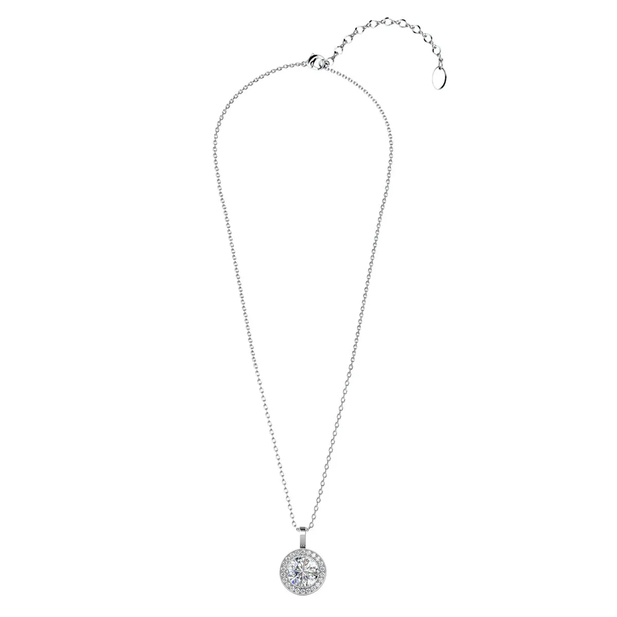 Moissanite by Cate & Chloe Jordan Sterling Silver Necklace with Moissanite Crystals