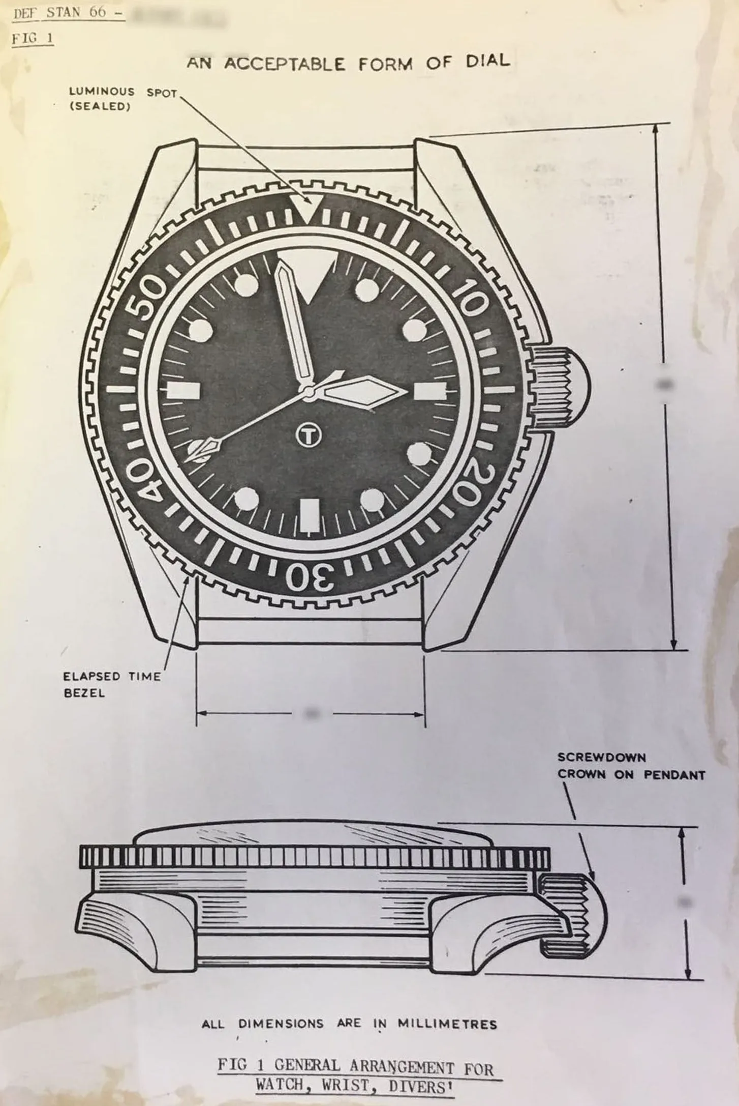 MWC 1999-2001 Pattern Automatic Military Divers Watch with Sapphire Crystal and 60 Hour Power Reserve