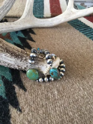 Exquisite Navajo Pearl and Turquoise Bracelets for Sale