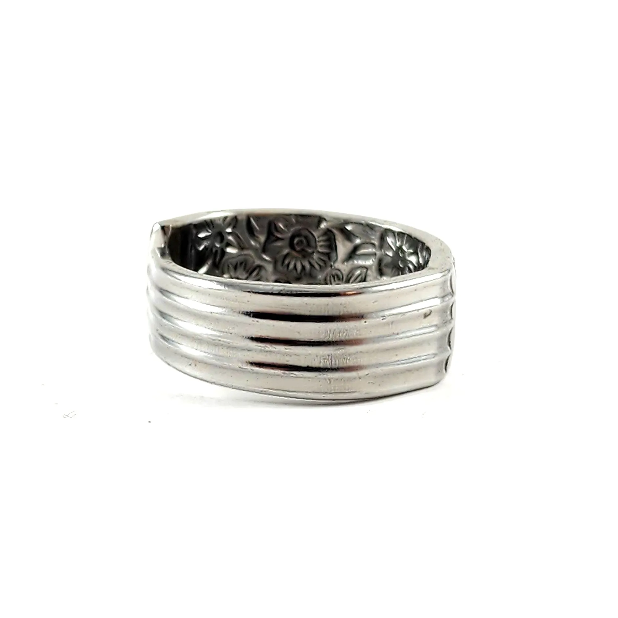 Northland Wildwood Stainless Steel Floral Spoon Ring