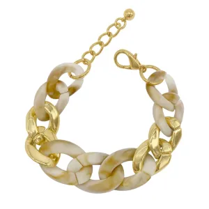 Oversized Oval Link Bracelet gold