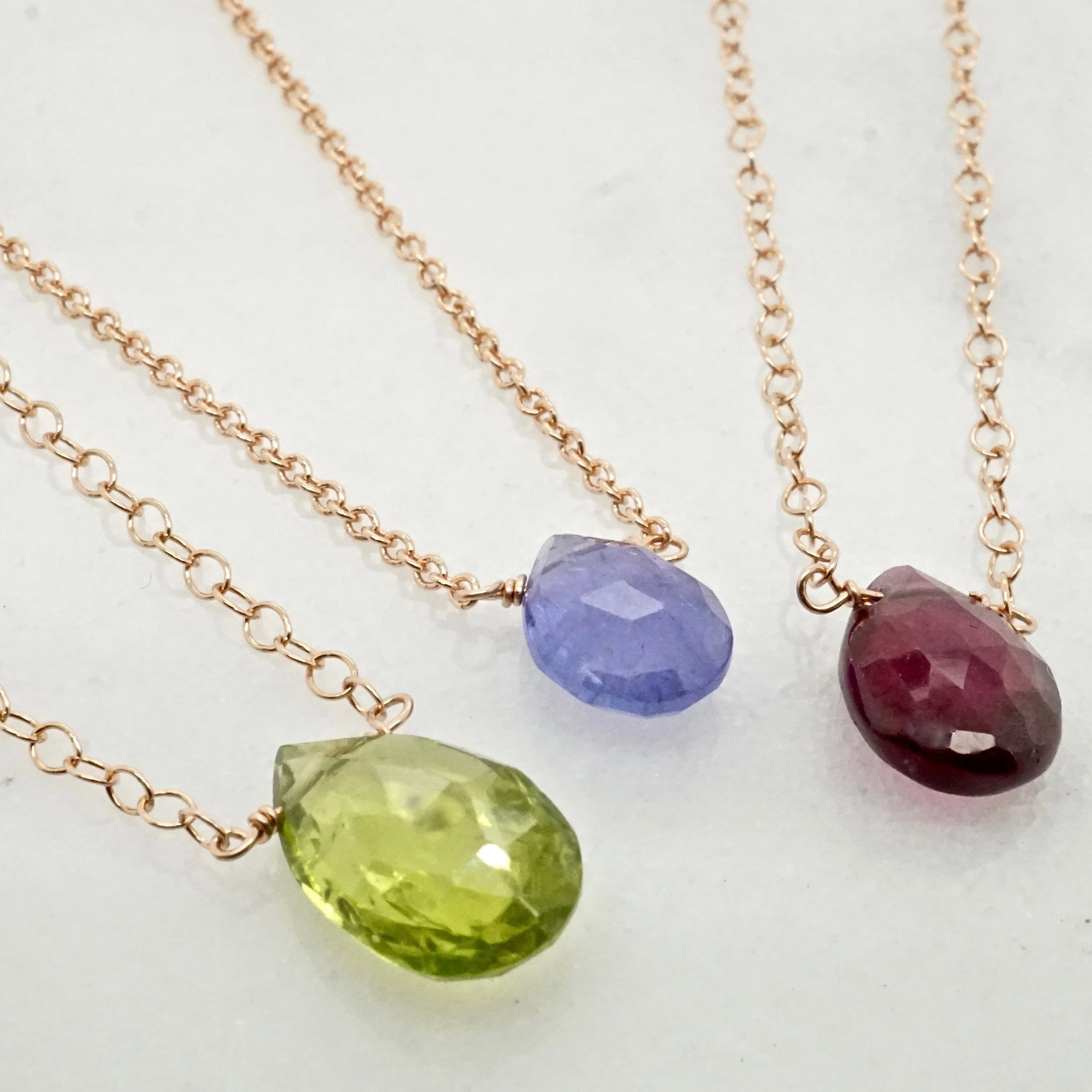 Peridot Necklace - August Birthstone Floating Necklace - Women's Peridot Necklace