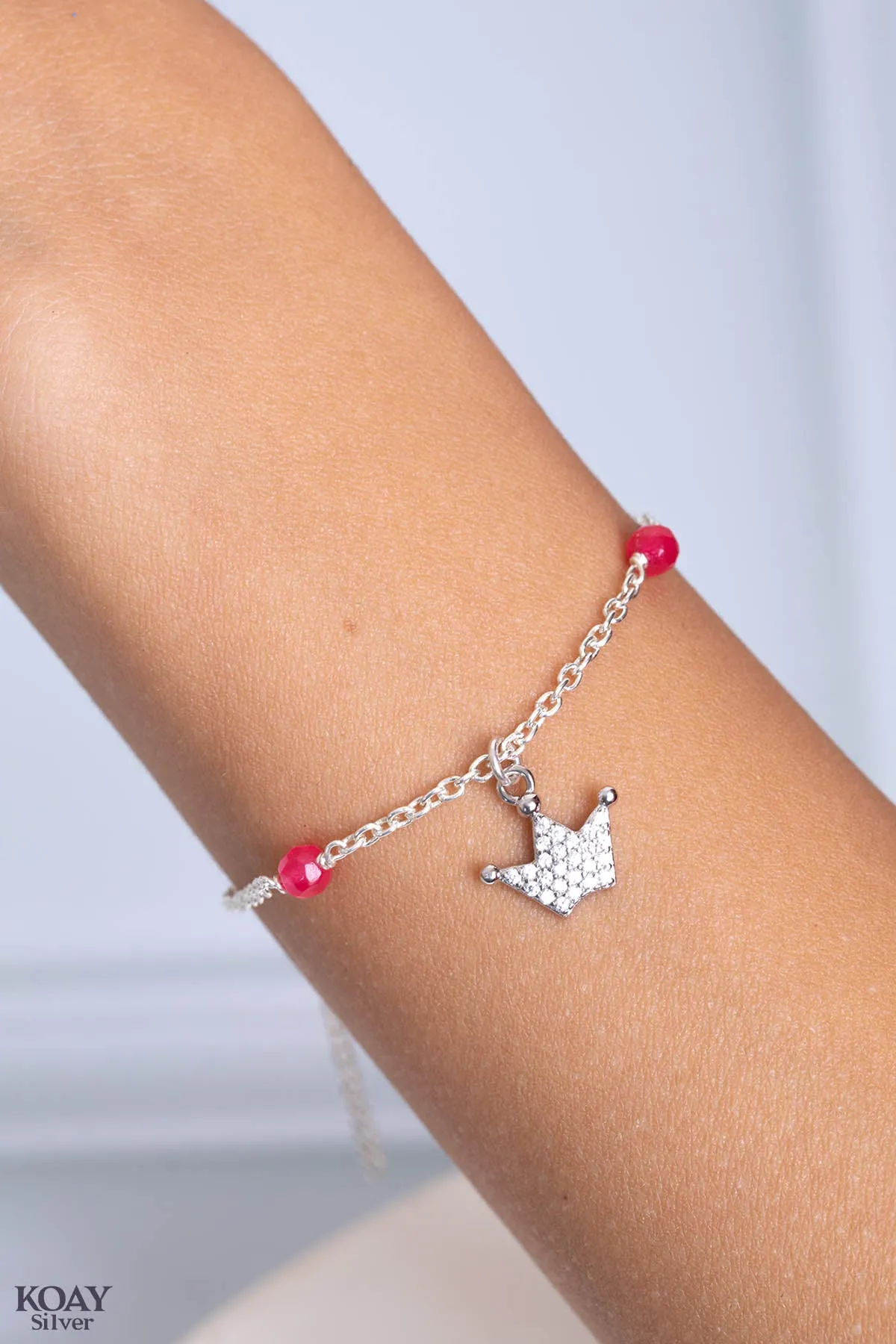 Pink Crown Bracelet