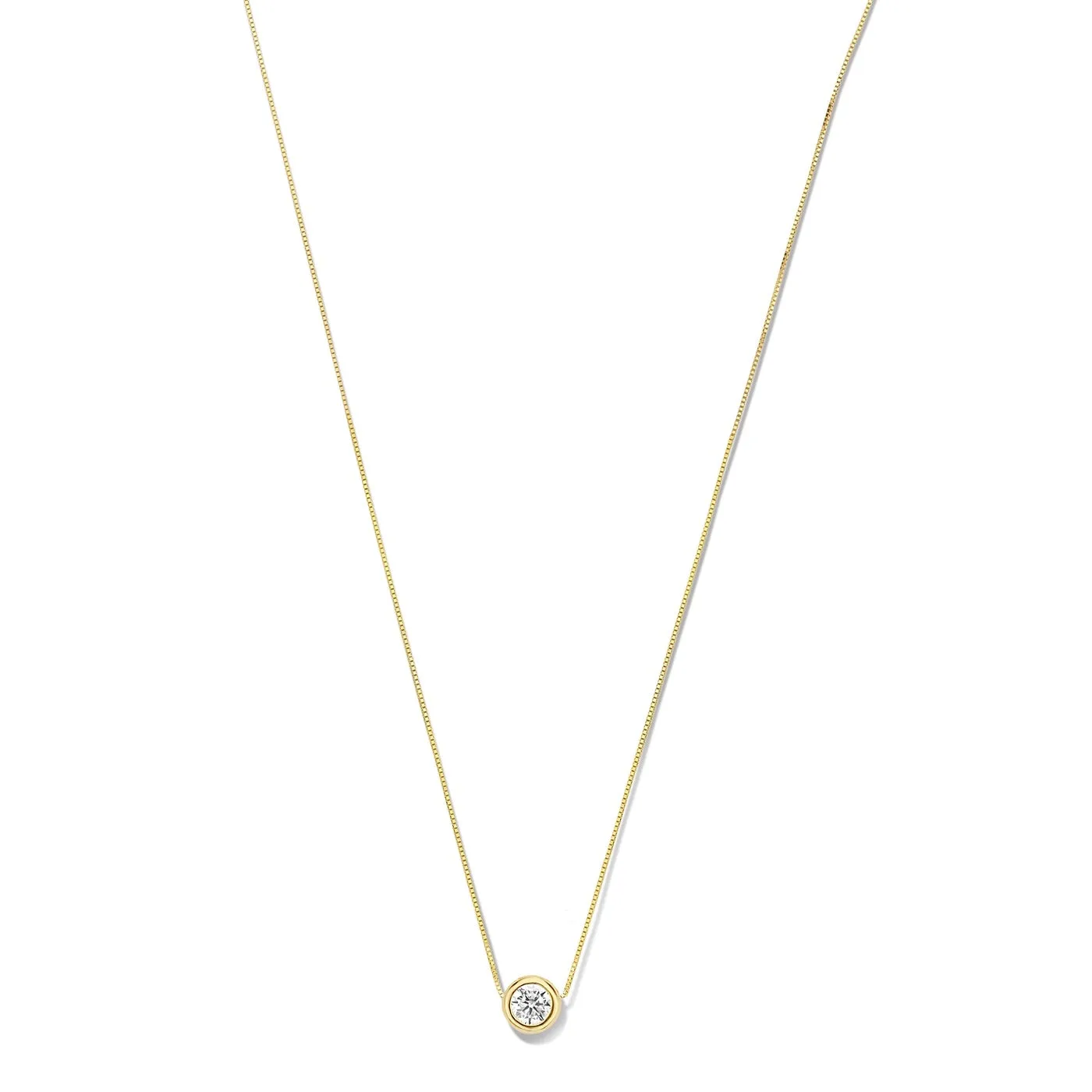 Rivoli Aélys 14 karat gold necklace with zirconia stone