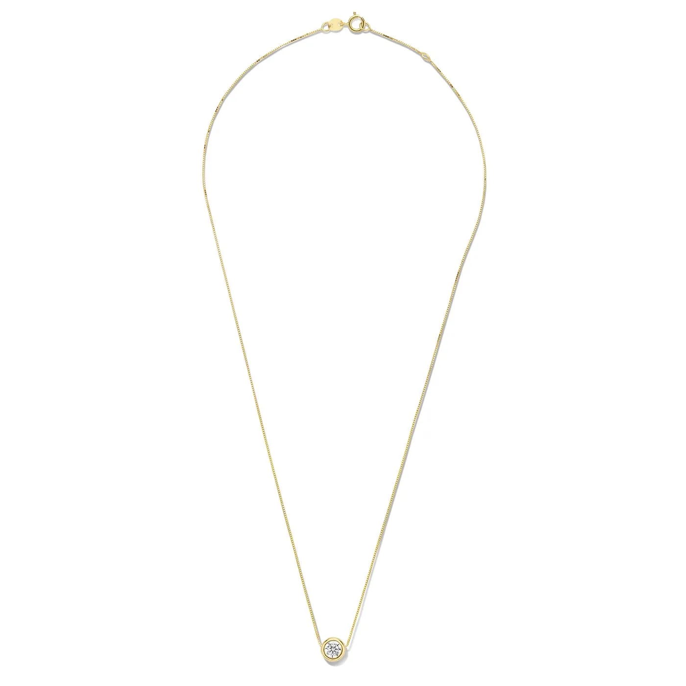 Rivoli Aélys 14 karat gold necklace with zirconia stone