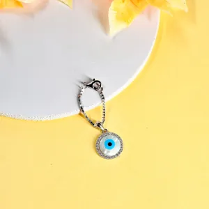 Round Evil Eye 925 Silver Watch Charm