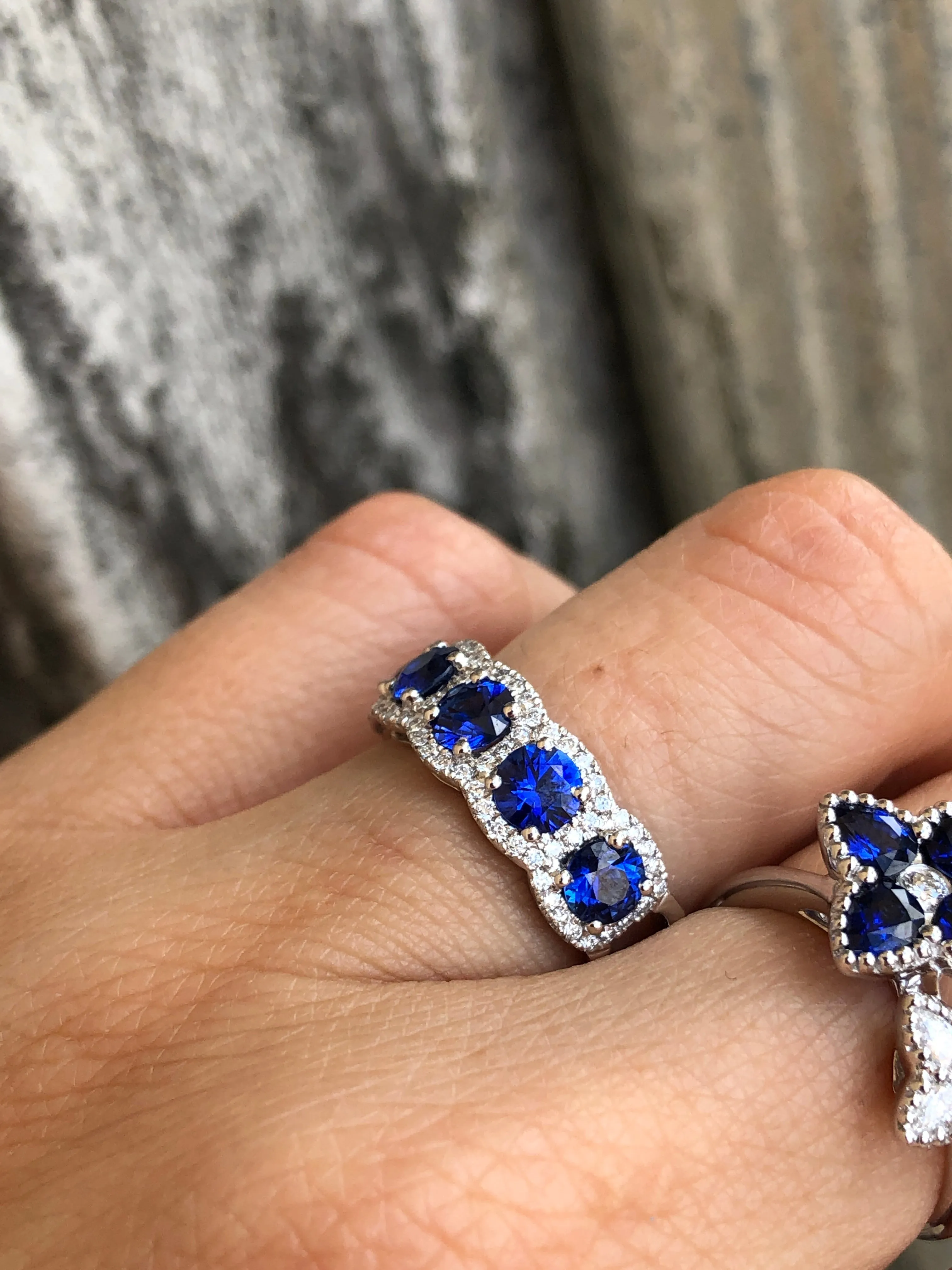 Sapphire and Diamond Band