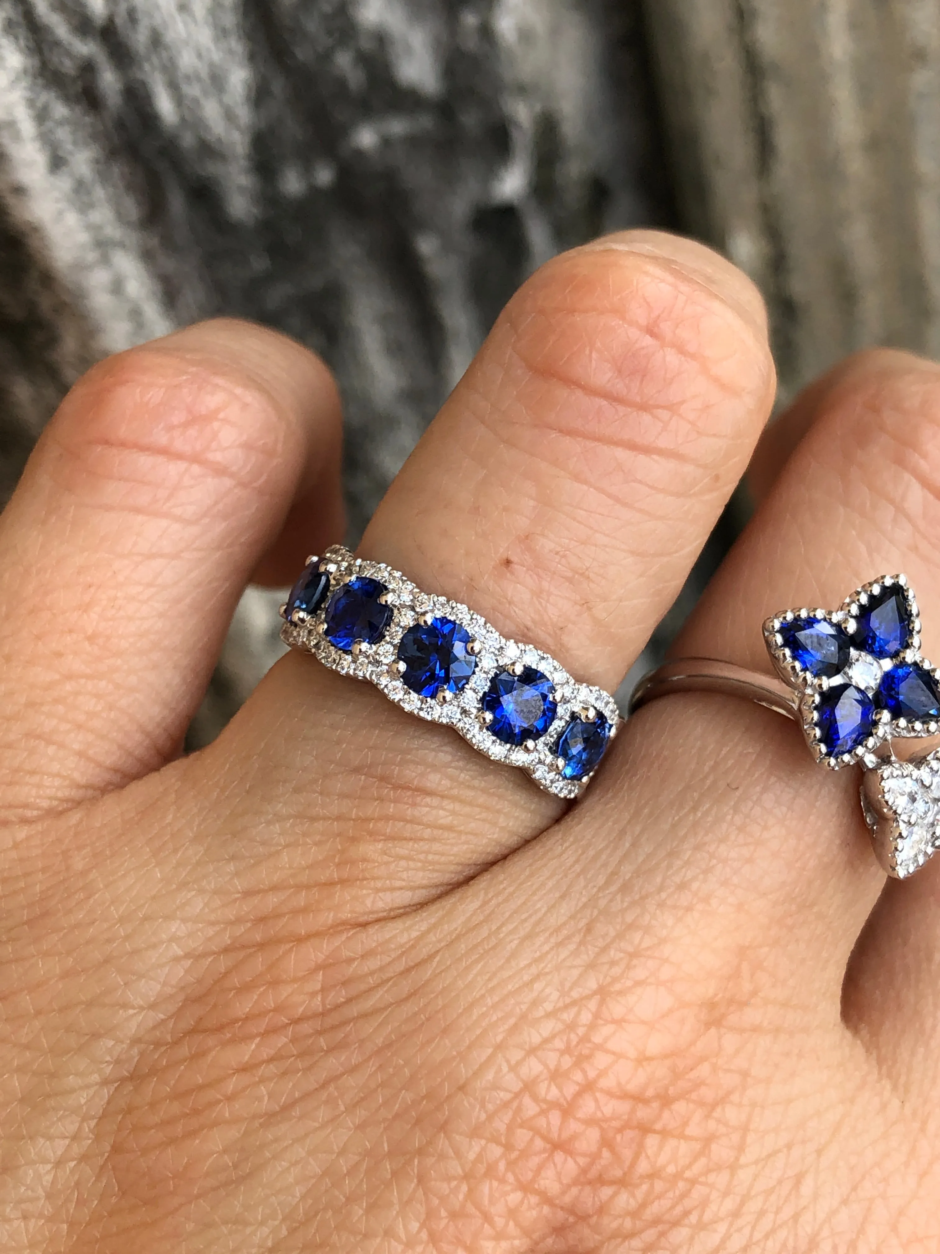 Sapphire and Diamond Band