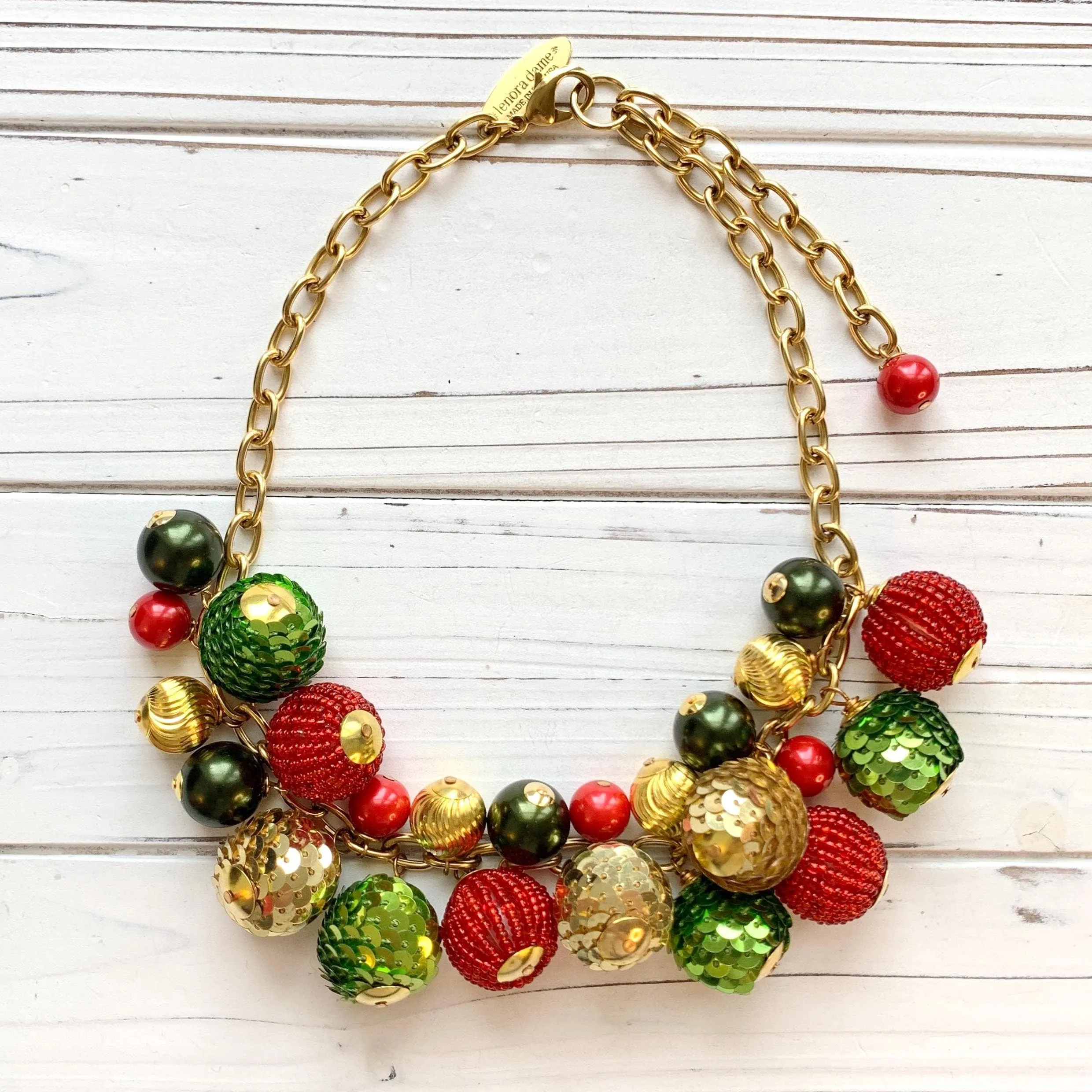 Sequin Christmas Eve Necklace