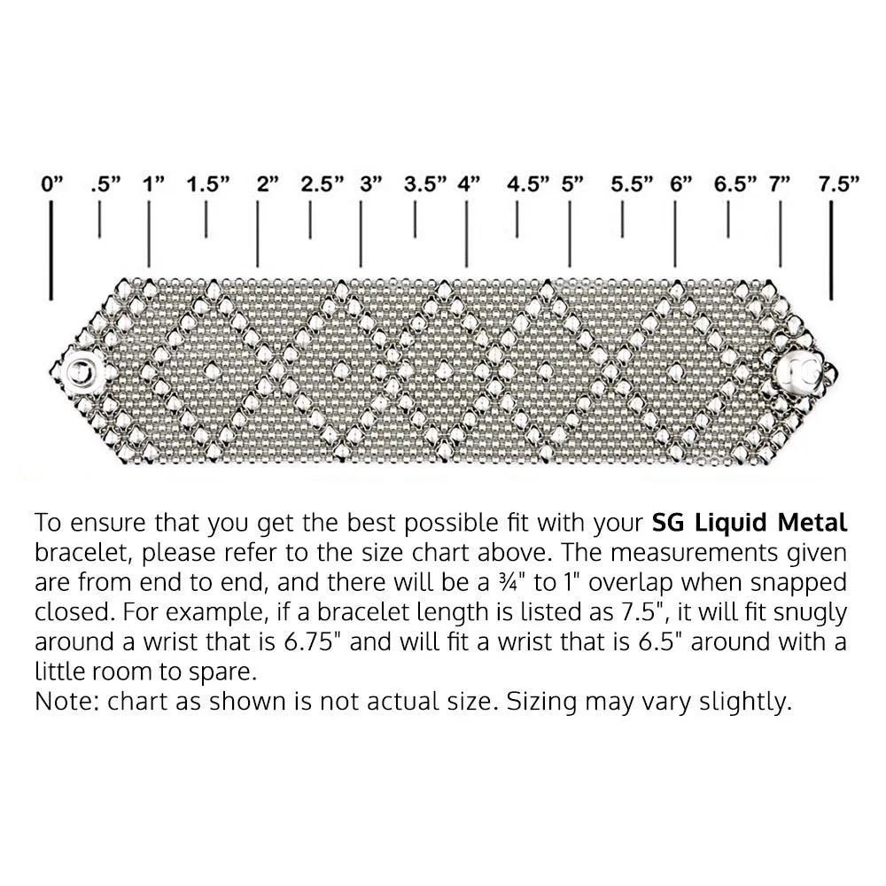 SG Liquid Metal CMB8-N (Chrome Finish) Bracelet by Sergio Gutierrez