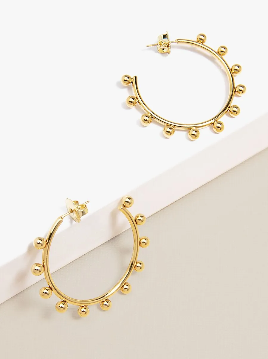 Showtime Studded Hoop Earring