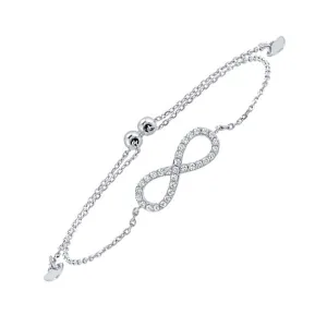 Silver Infinity CZ Bracelet