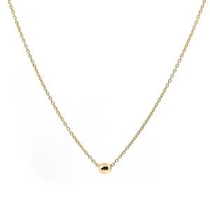 Single Point Necklace, Solid Gold