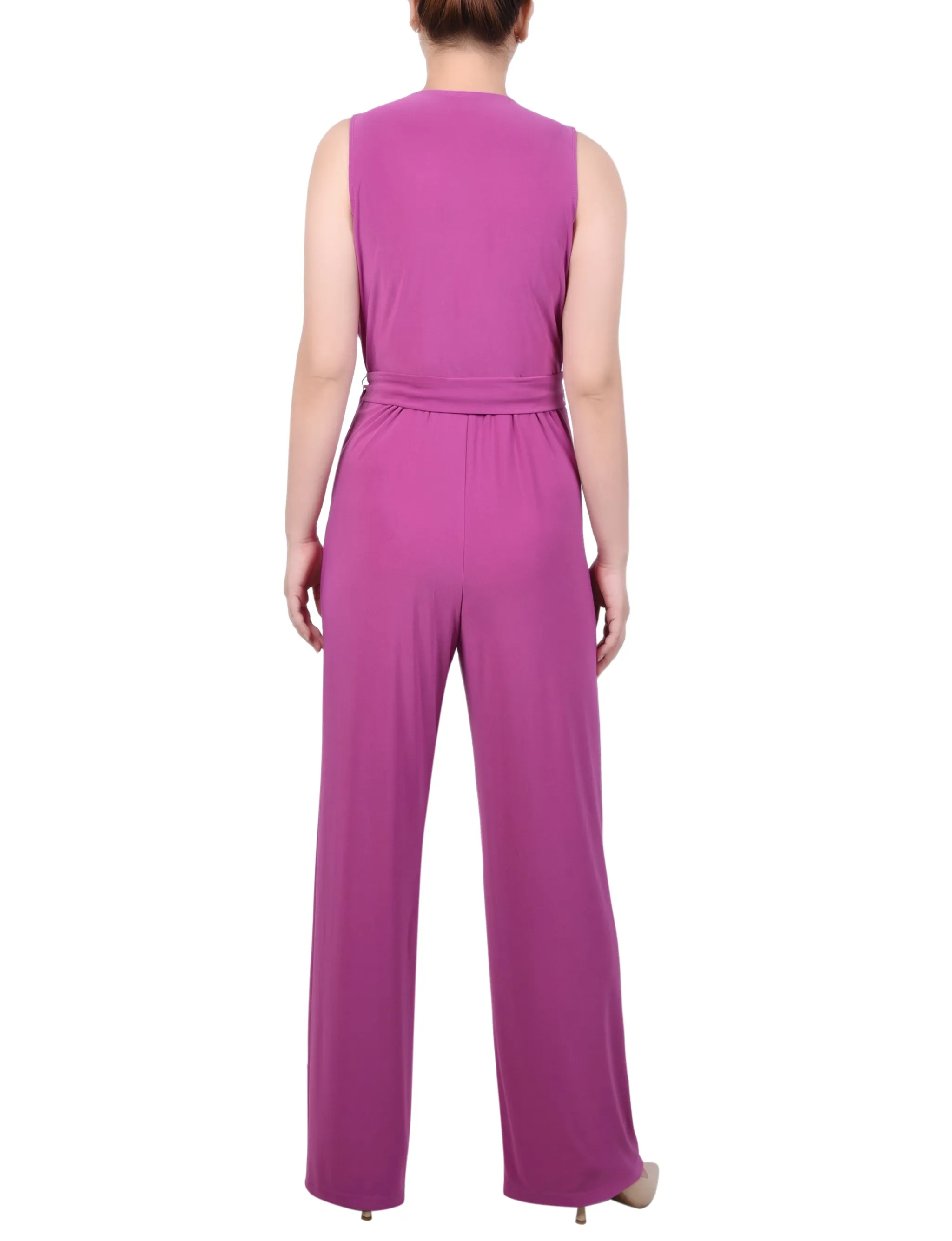 Sleeveless Belted Jumpsuit