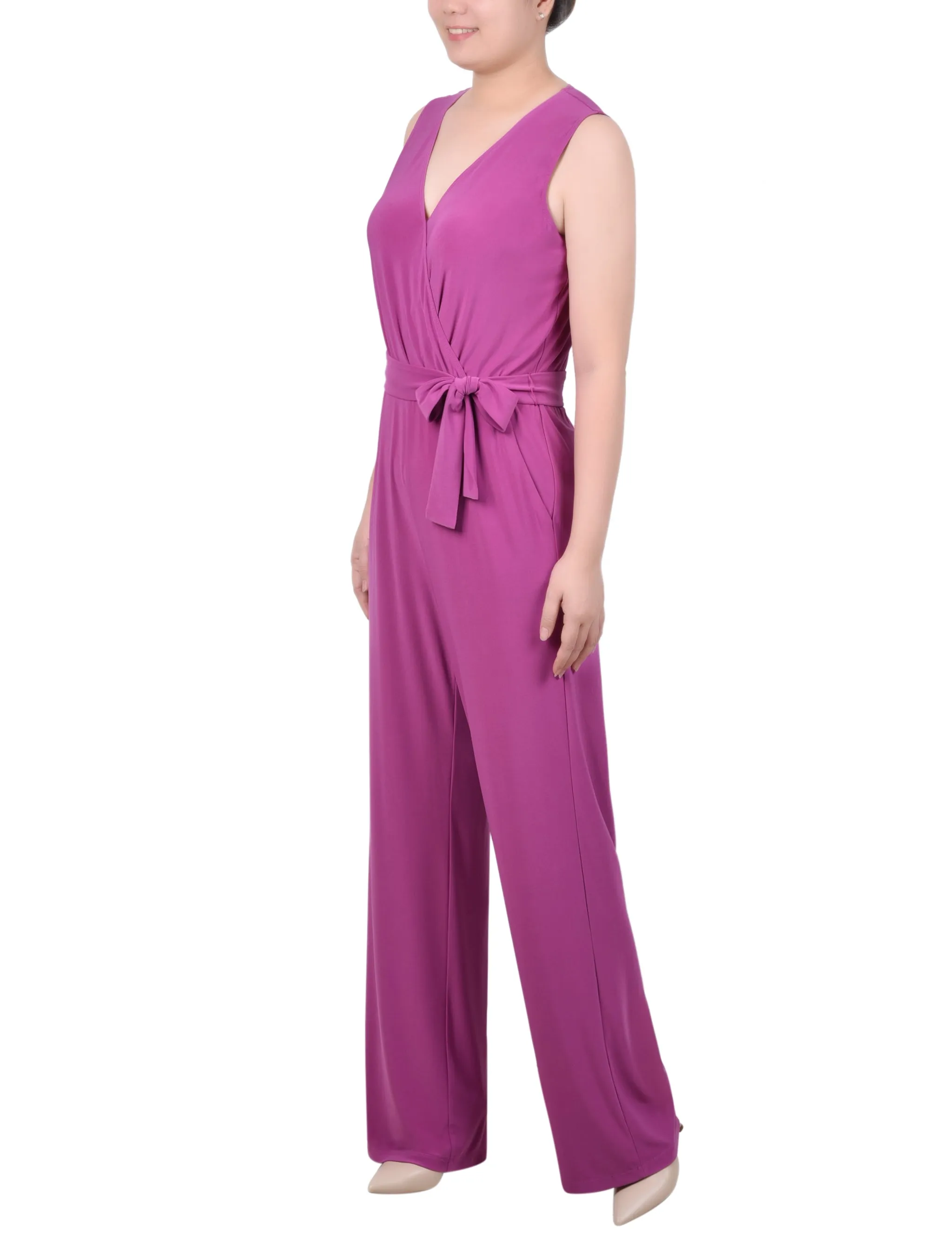 Sleeveless Belted Jumpsuit