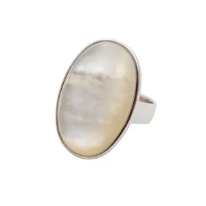 Sterling Silver Mother of Pearl Ring