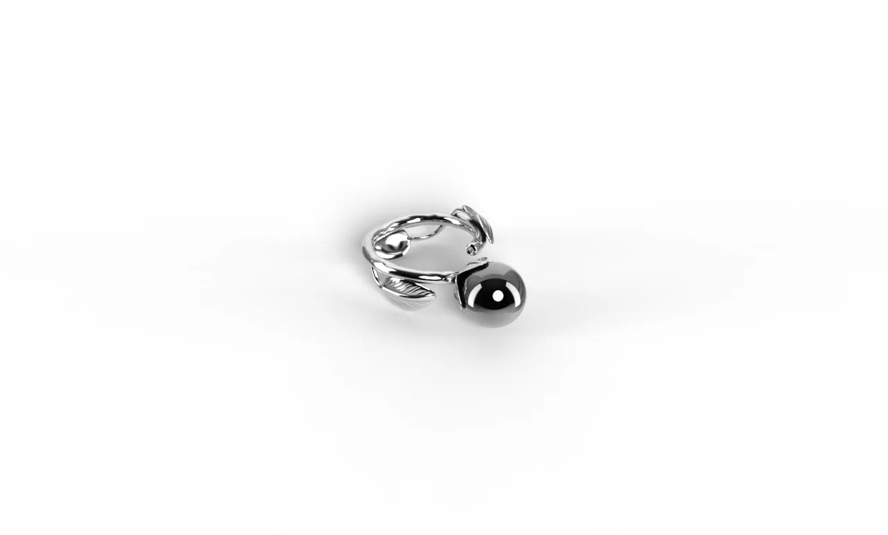 Sterling silver ring "Kaya" with  hematite