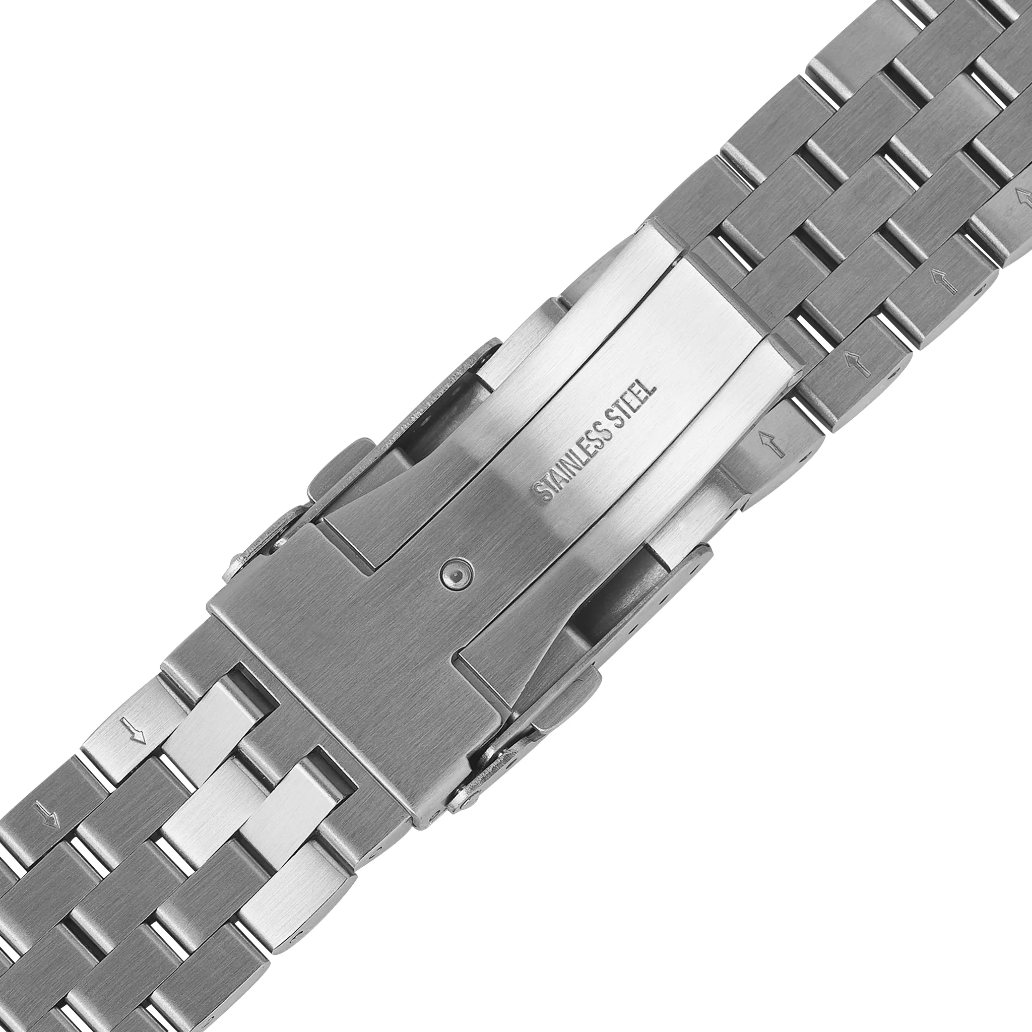 Straight End Watch Bracelet: 5 Links Brushed Finish