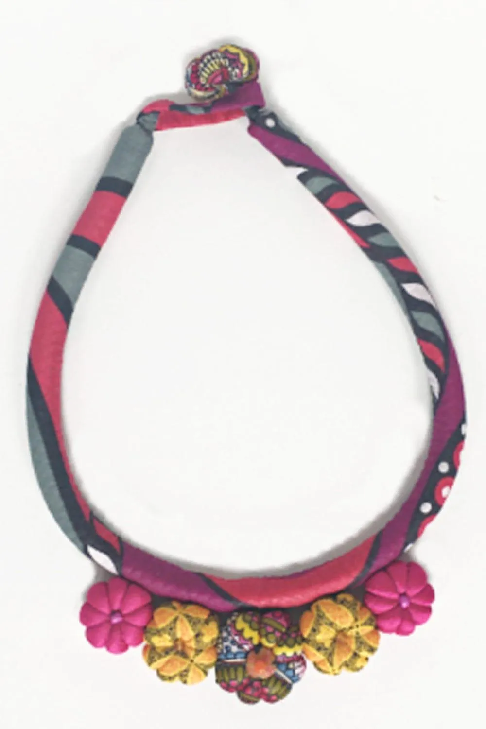 Textile Floral Necklace