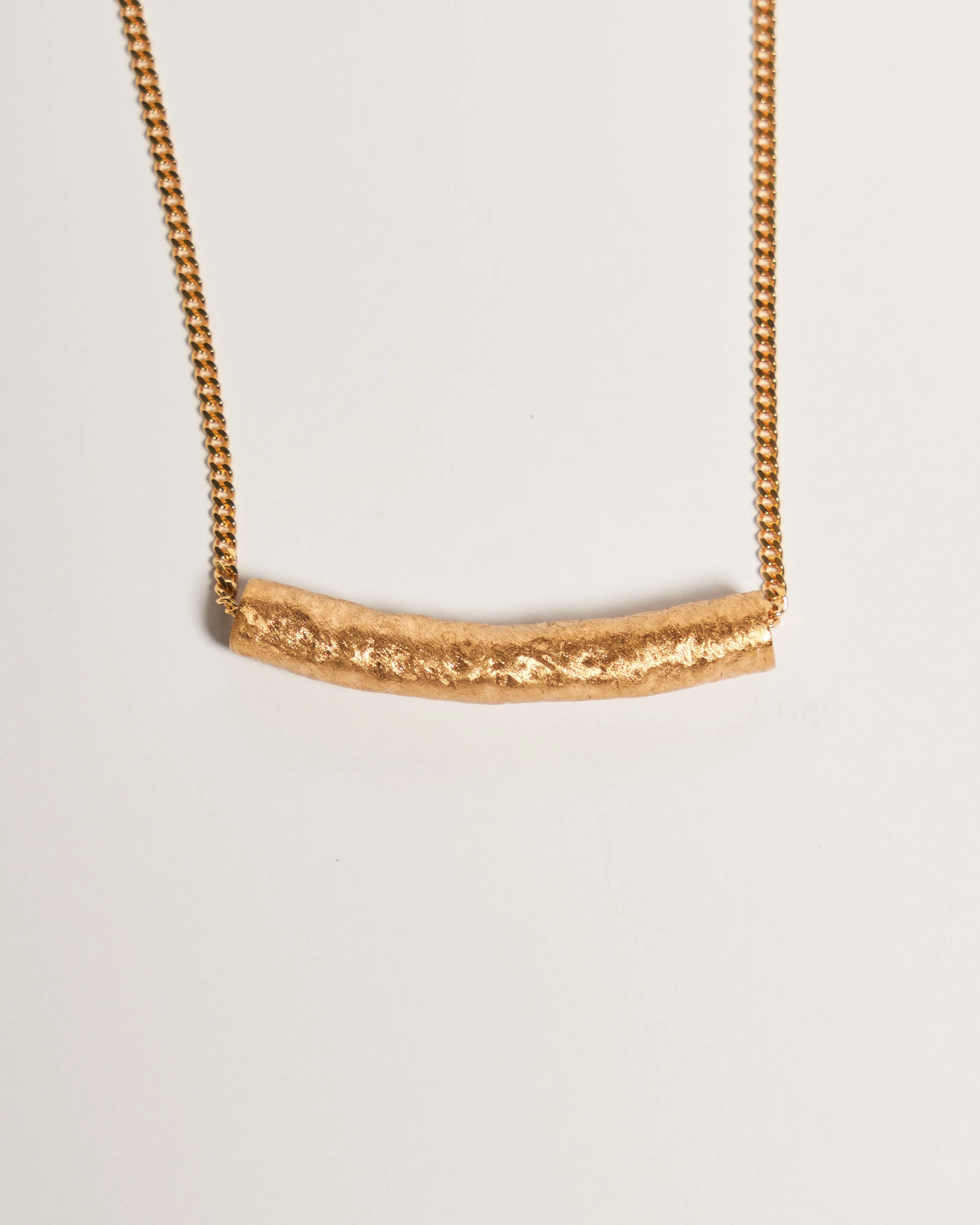 Tube Insert Necklace, Solid Gold