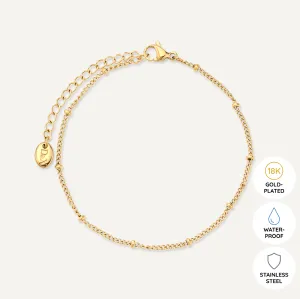 Vibes | Subtle Shine Clasp Bracelet | 18K Gold-Plated