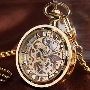 Vintage Golden Mechanical Pocket Watch