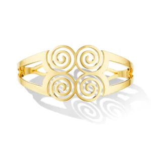 Yellow Gold Essence Cuff Bracelet