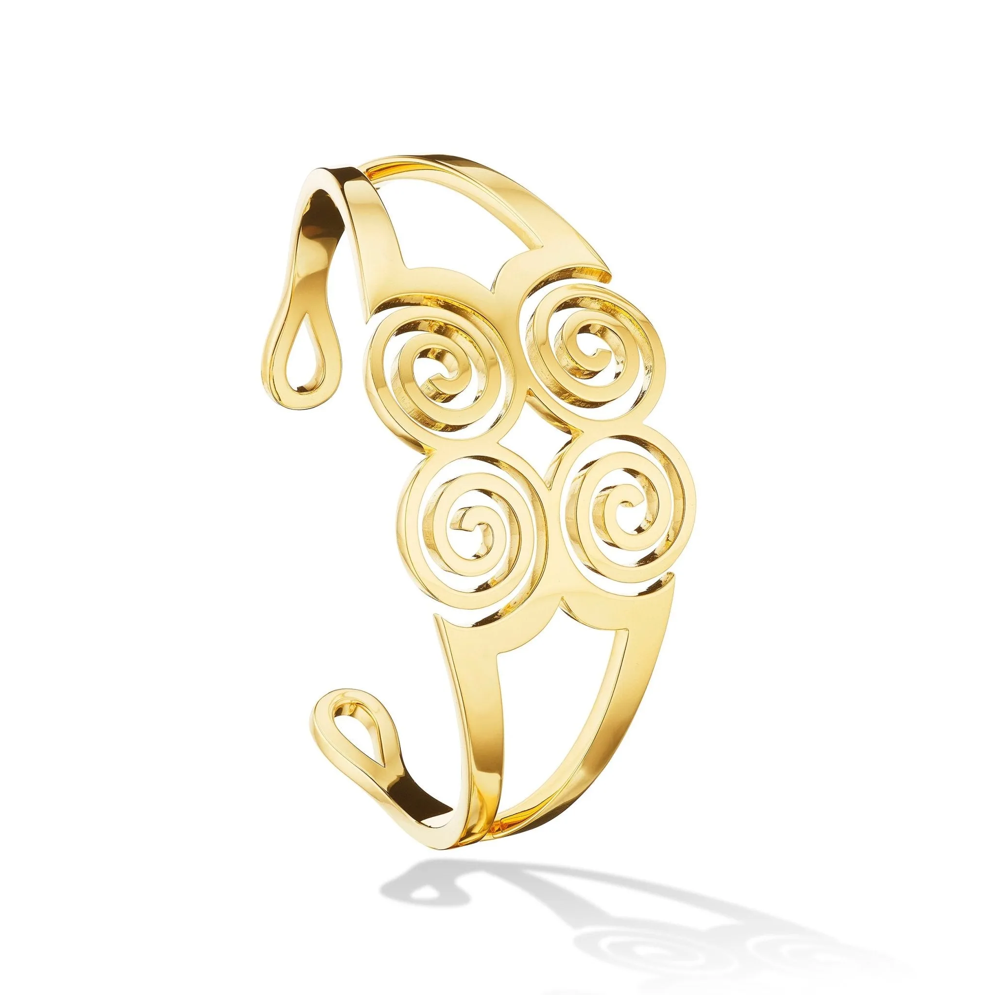 Yellow Gold Essence Cuff Bracelet