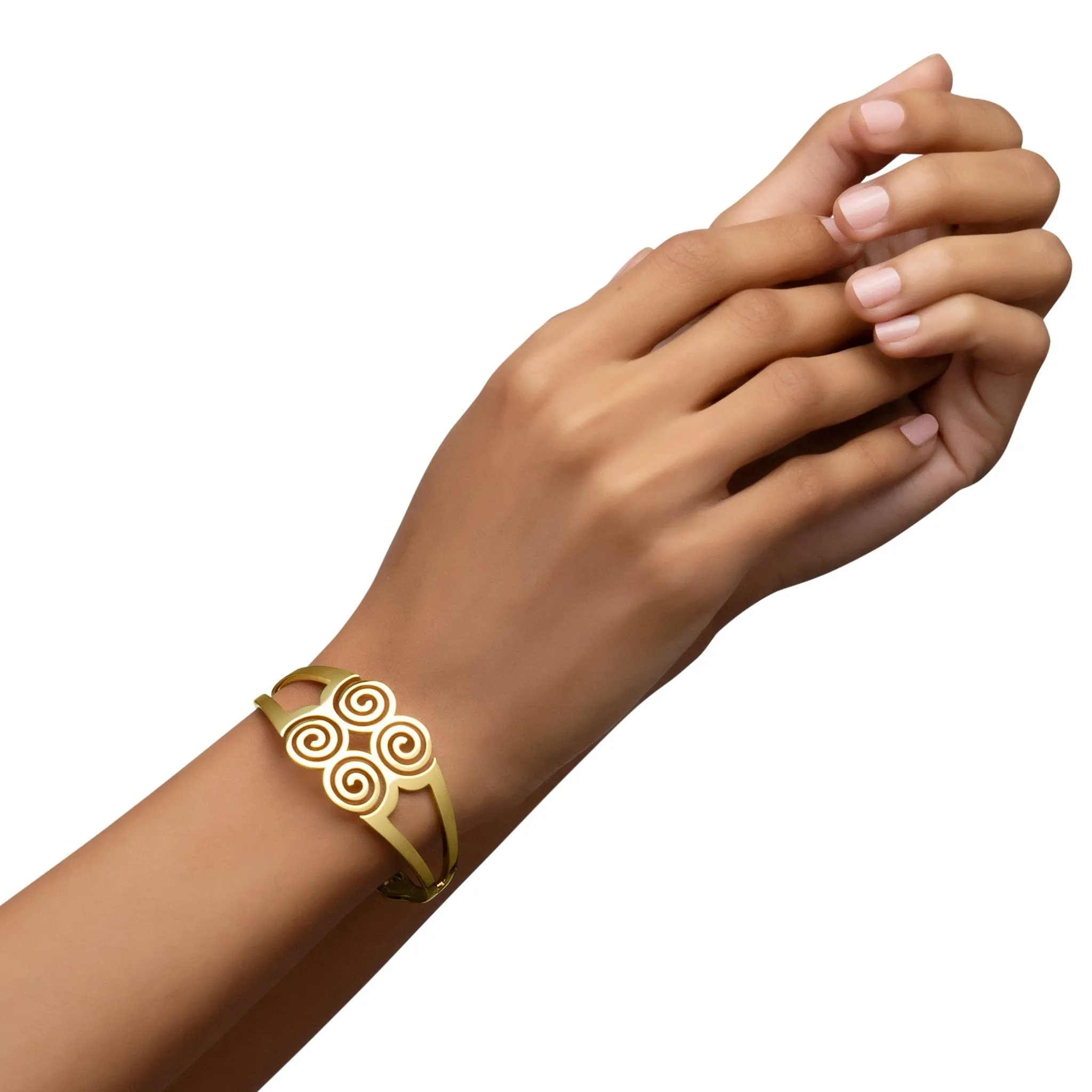 Yellow Gold Essence Cuff Bracelet