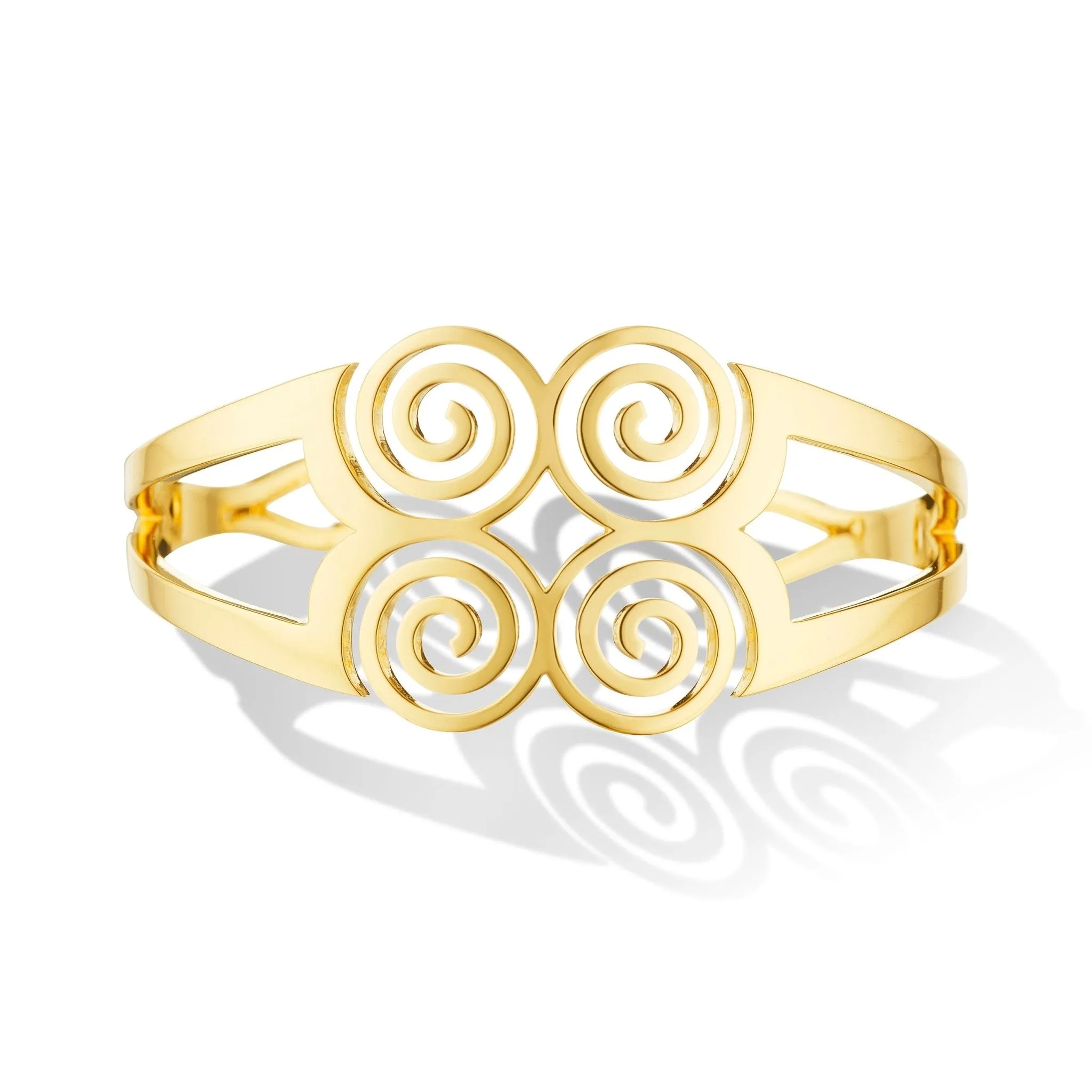 Yellow Gold Essence Cuff Bracelet