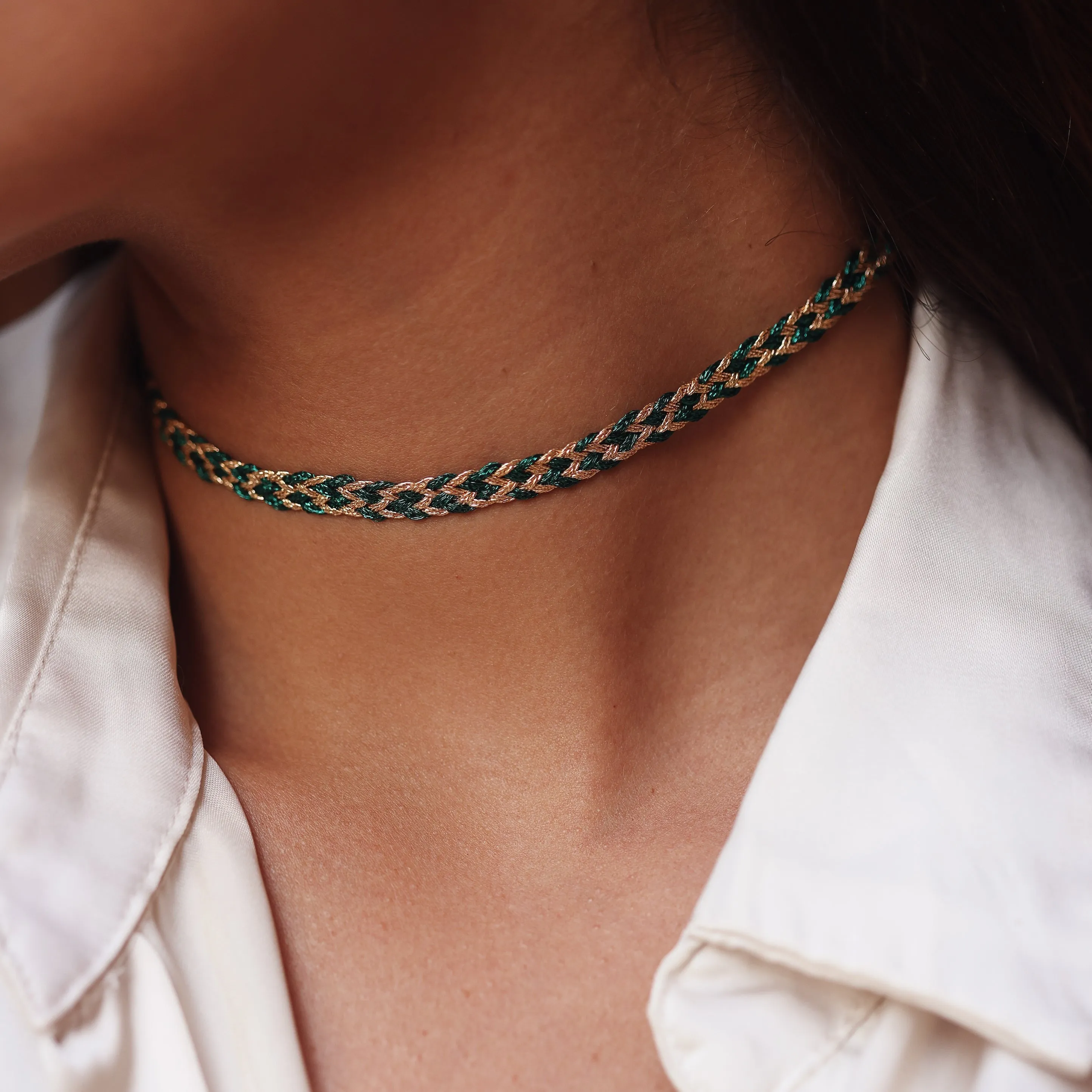 Zyn n°2 Choker in Peach Emerald